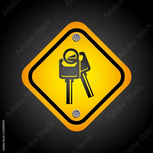 keys car signal traffic vector illustration design