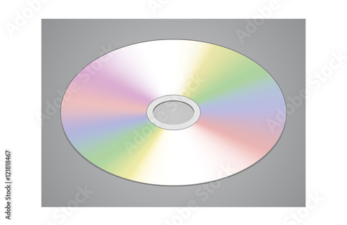 Realistic CD or DVD disk isolated