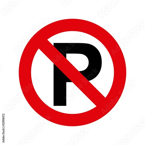 Free Download parking zone signal icon vector illustration design - GFXLoad