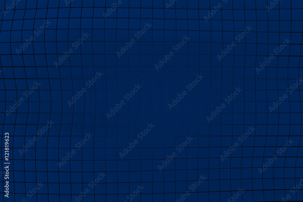 Naklejka premium Wavy surface made of cubes, abstract background, 3d render illustration