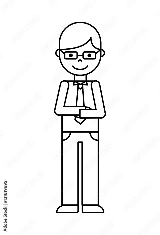 businessman avatar worker icon vector illustration design