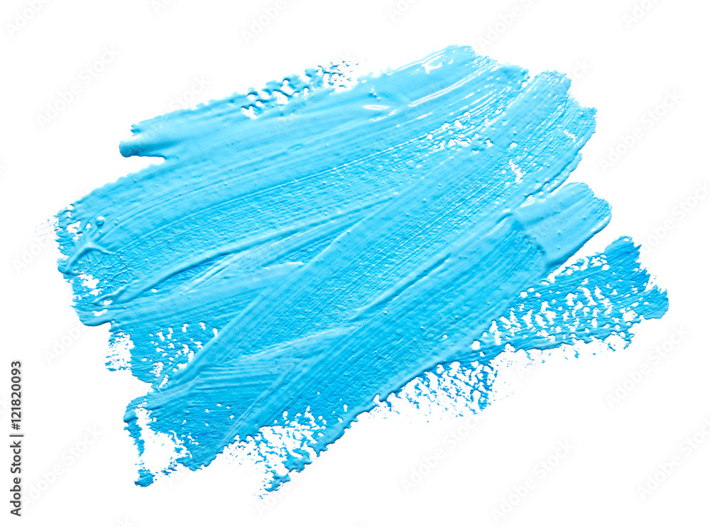  Turquoise  light blue  strokes of the paint brush isolated