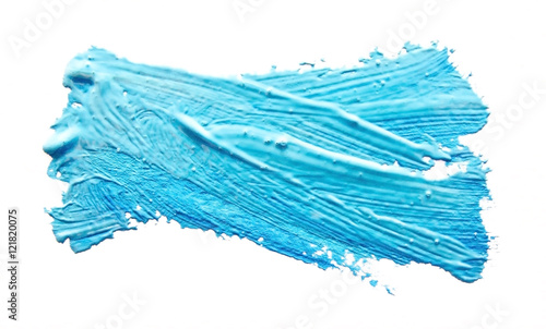  Turquoise light blue strokes of the paint brush isolated