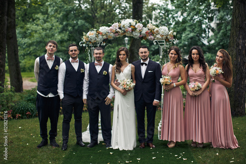 Nice photo of the best friends with the married couple