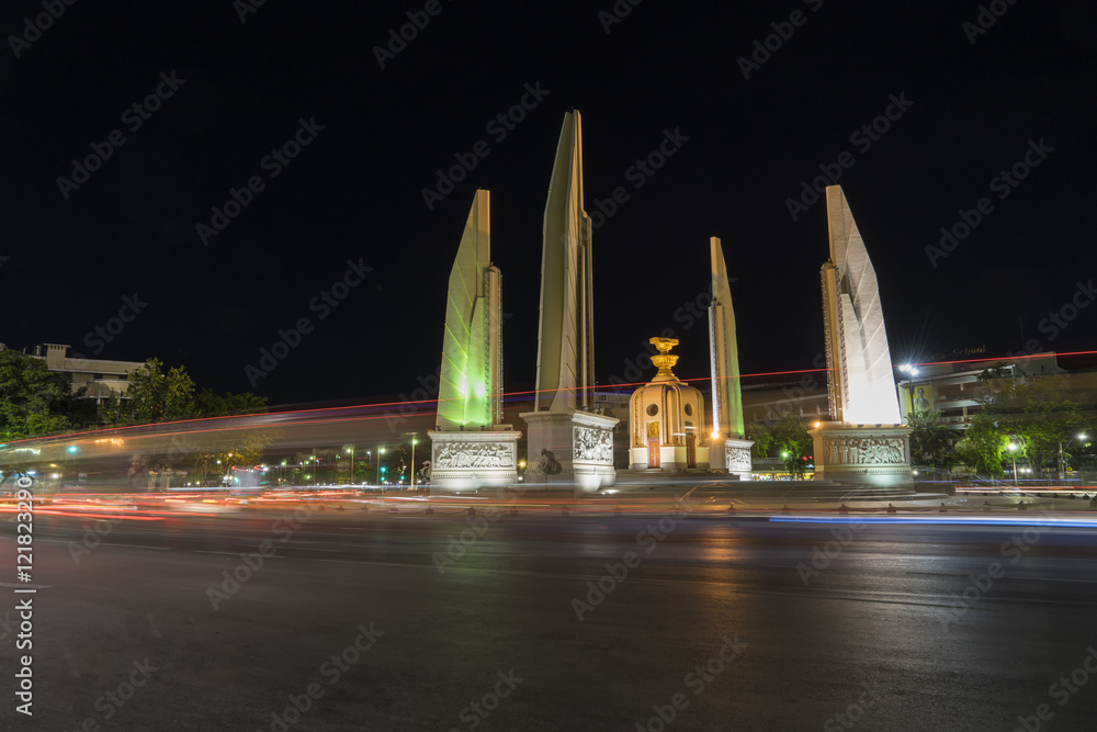 abstract democracy monument night view light filter