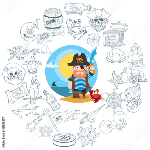 Round composition pirate theme