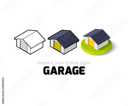 Garage icon in different style