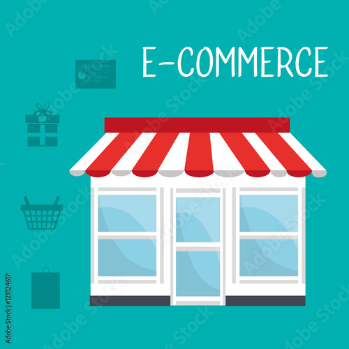 Fototapeta Naklejka Na Ścianę i Meble -  online store icon. shopping and ecommerce theme. vector illustration