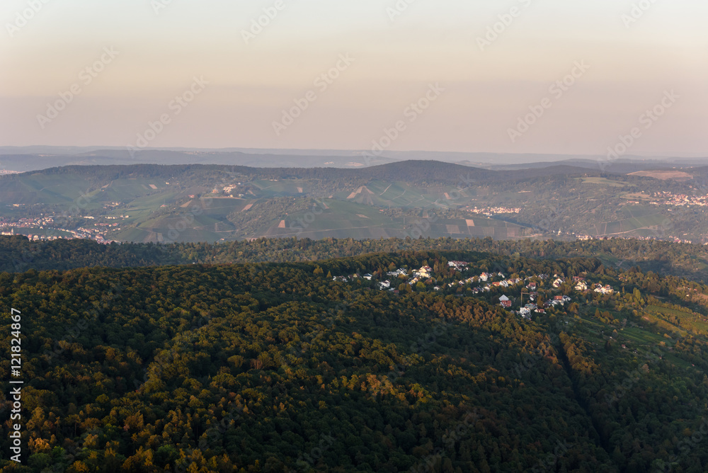 View to the Neckar Valley  at Frauenkopf, Hedelfingen and Obertuerkheim