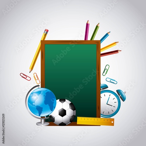 back to school set supplies vector illustration design