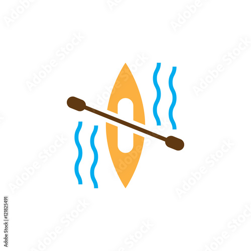 kayak icon vector, canoe solid logo, colorful pictogram isolated on white
