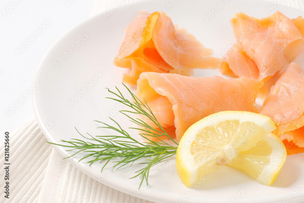 Smoked salmon slices Smoked salmon slices