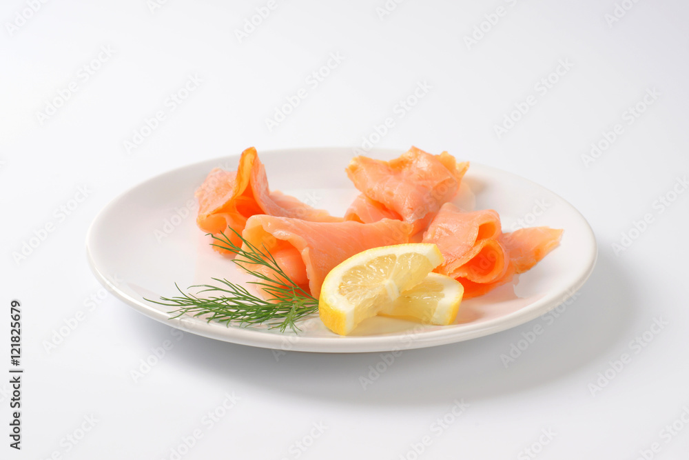 Smoked salmon slices Smoked salmon slices