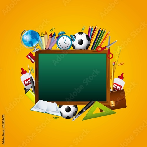 back to school set supplies vector illustration design