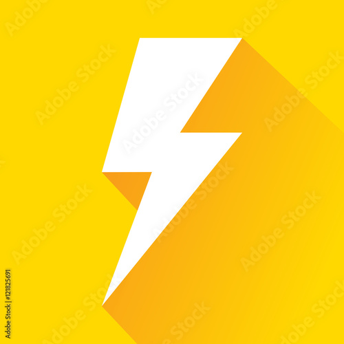 Lightning bolt flat design vector