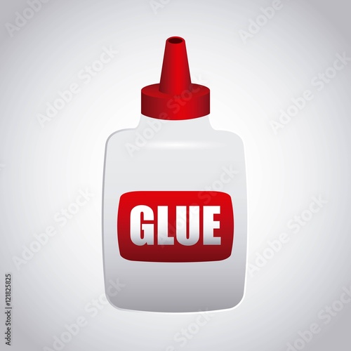 glue bottle school supply icon vector illustration design