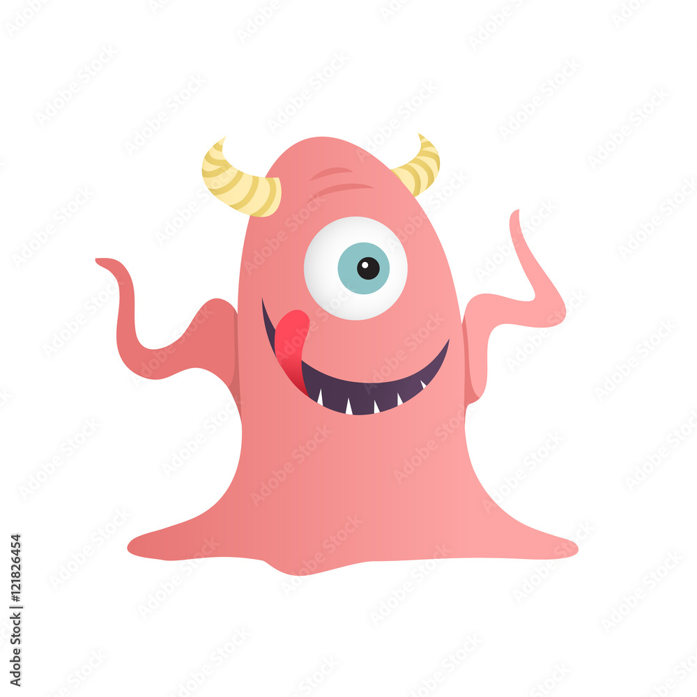 Hungry cartoon monster illustraion. Eps10 vector. Hungry cartoon monster illustraion. Eps10 vector.