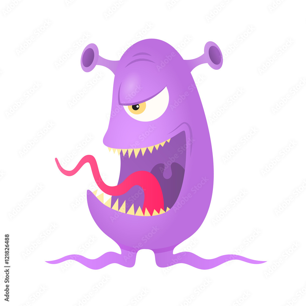 Violet alien monster. Eps10 vector. Violet alien monster. Eps10 vector.