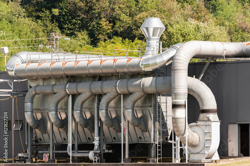 industrial air filtration and ventilation system of a factory