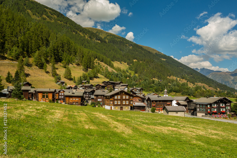 village Geschinen en Suisse
