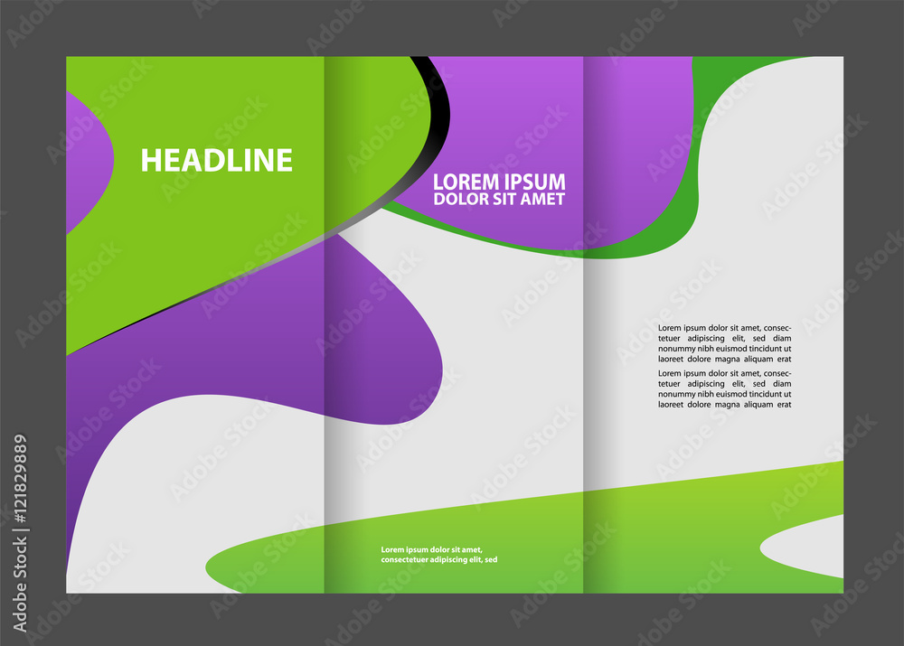Fototapeta premium tri fold business brochure template 