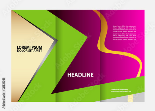 brochure design template vector tri-fold
