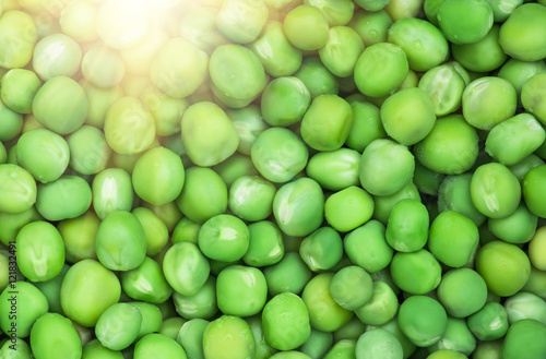 Green Peas background texture vegetable © fotolesnik