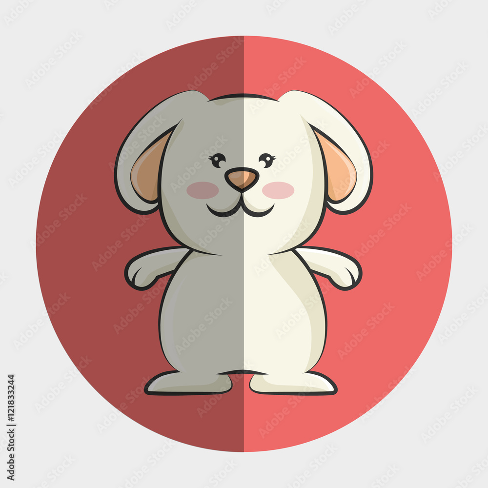 Obraz premium cute rabbit animal. bunny cartoon. colorful design. vector illustration