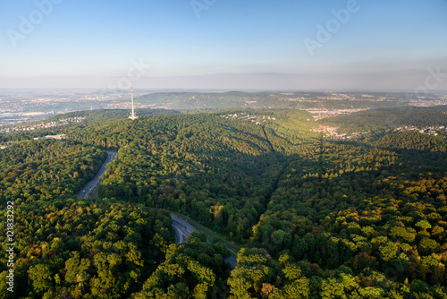 View to the Neckar Valley at Frauenkopf, Hedelfingen and Obertuerkheim