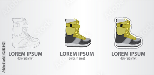 Logo snowboard boot