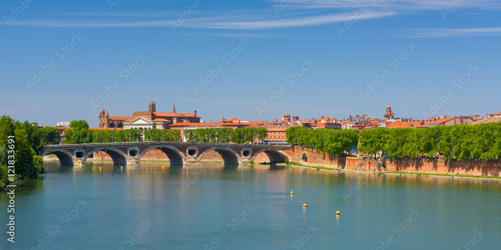 Toulouse in a summer day