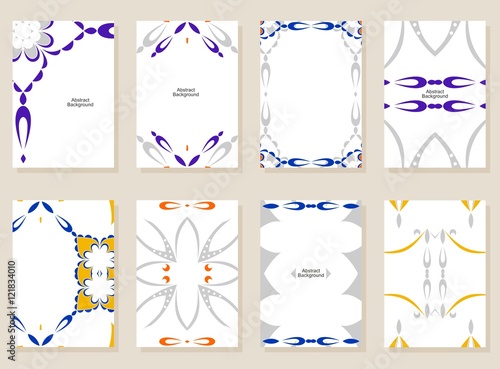 Vector set of abstract cards. Creative art cards.
