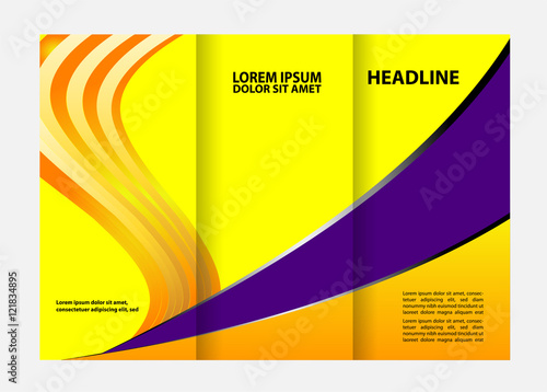 brochure design template vector tri-fold

