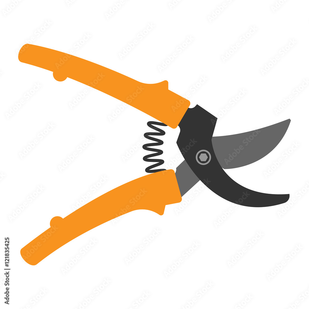 Naklejka premium Garden scissor vector illustration.