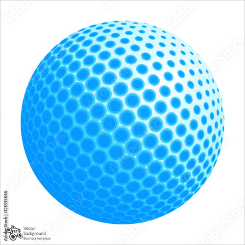 Halftone Circle Graphic_Blue #Vector Background