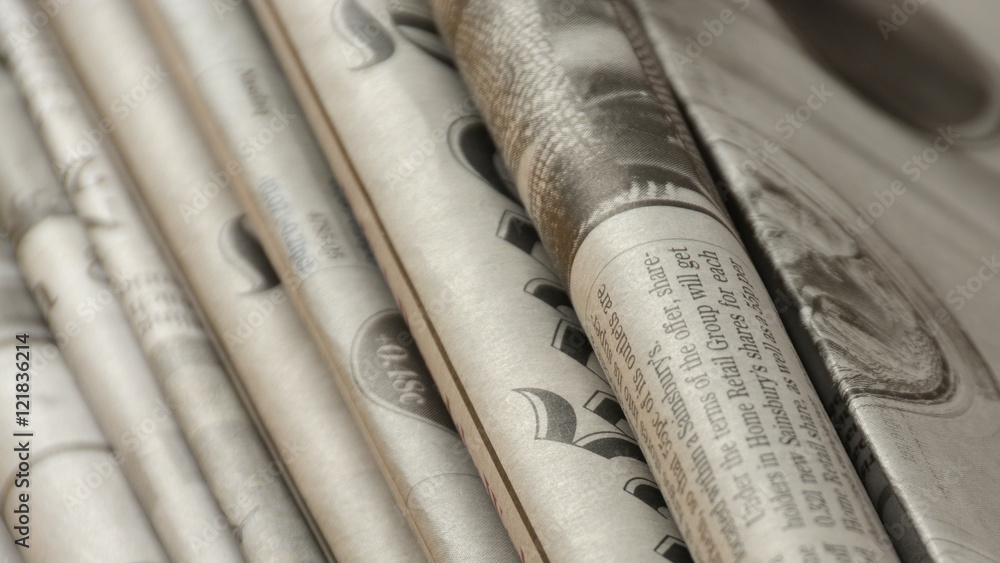 Fototapeta premium pile of newspapers