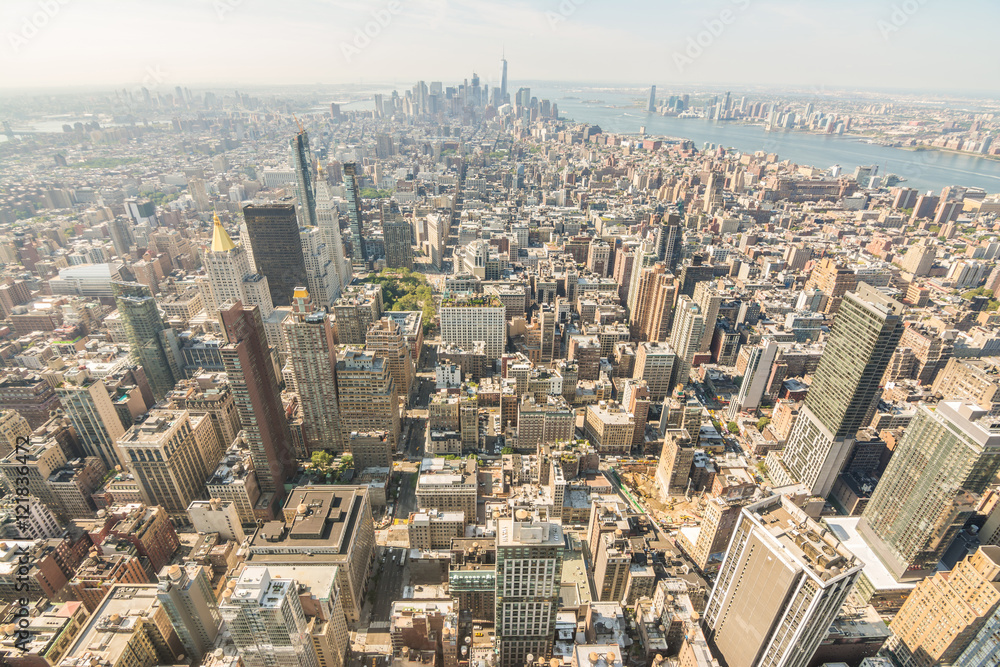 aerial views from top of empire state