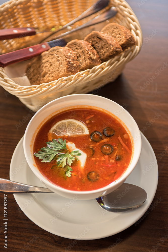 Traditional russian soljanka Traditional russian soljanka