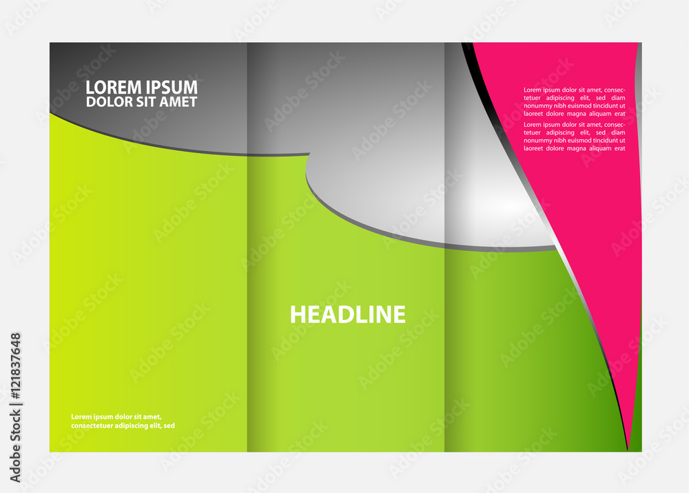 Fototapeta premium Tri fold business brochure vector template 