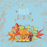 Autumn invitation card.