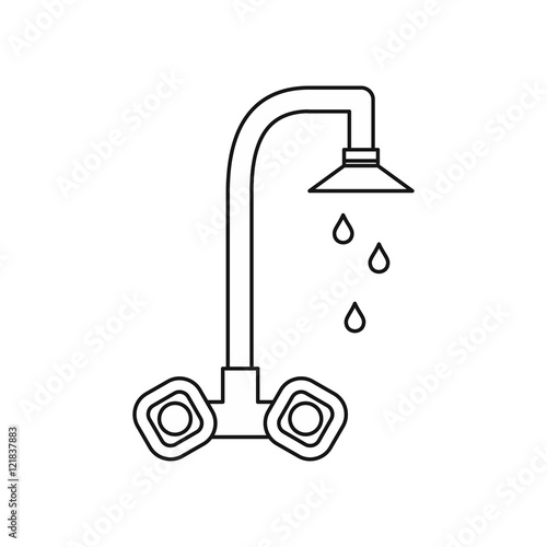 icon in outline style on a white background vector illustration