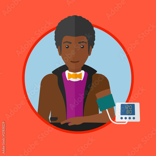 Blood pressure measurement vector illustration.