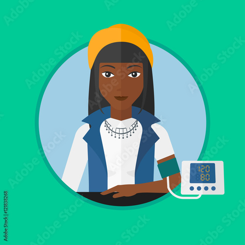 Blood pressure measurement vector illustration.