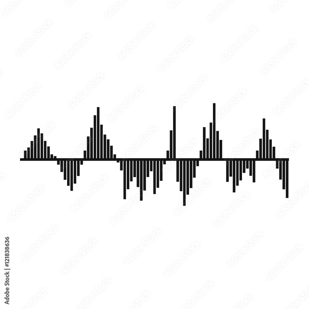 Audio digital equalizer technology icon in simple style on a white background vector illustration Audio digital equalizer technology icon in simple style on a white background vector illustration