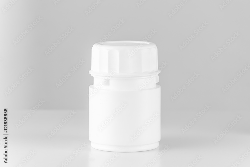 White medicine plastic bottle White medicine plastic bottle