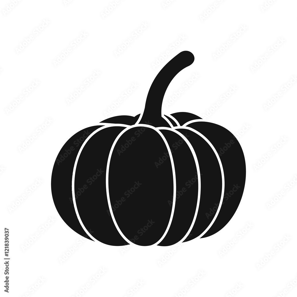 Pumpkin icon in simple style on a white background vector illustration Pumpkin icon in simple style on a white background vector illustration