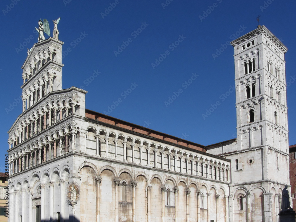 Roman Catholic basilica church of San Michele in Foro . Lucca, Italy