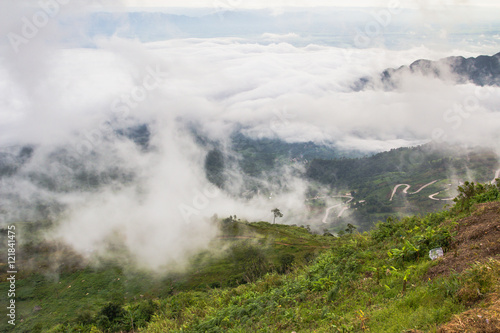 Landscape Sea mist on the Mountain. © nirutti