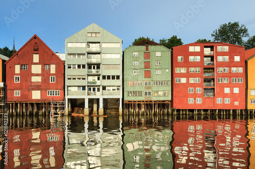 Old storehouses at Trondheim photo