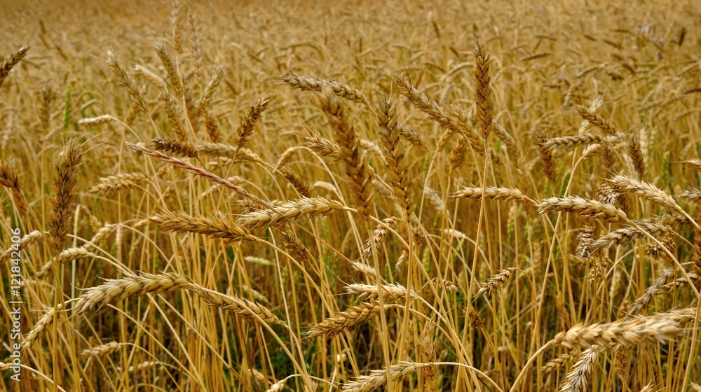 Fototapeta premium autumn landscape - a golden field of rye